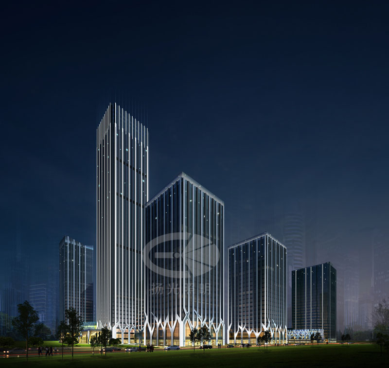 樓宇夜景燈光設計效果圖一