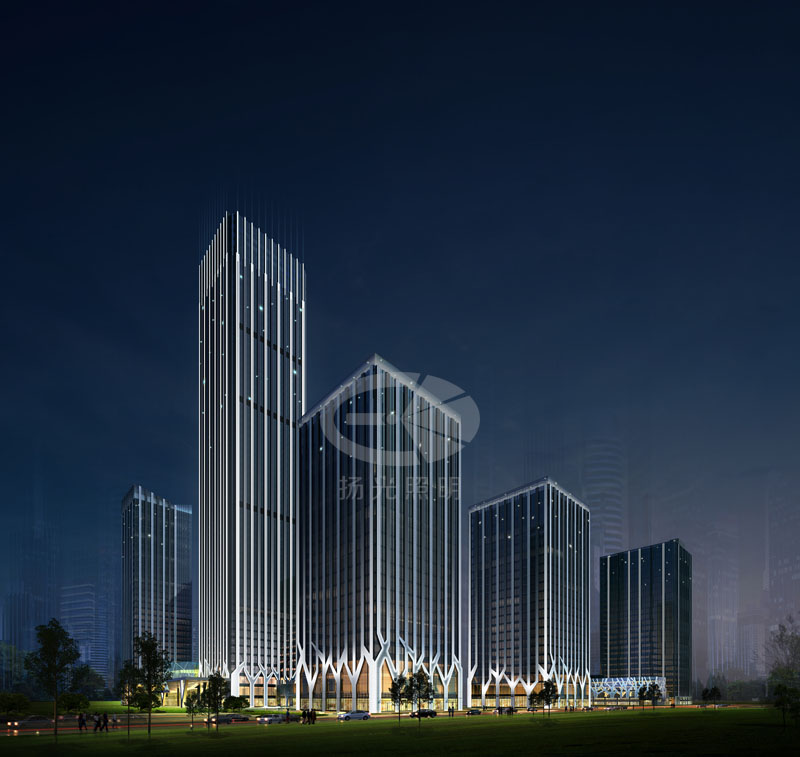 建筑外立面亮化工程設計效果圖二